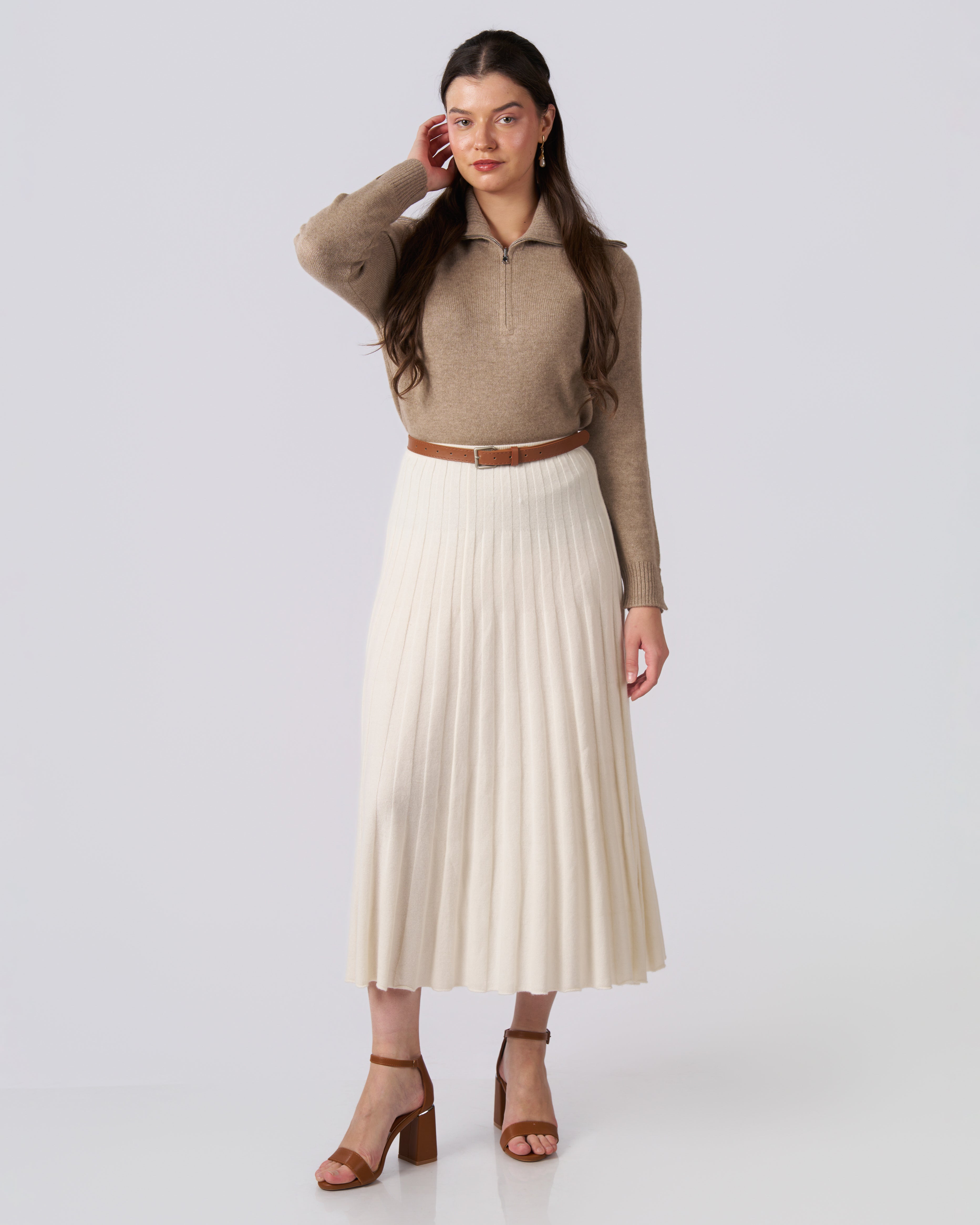 كنزة روش الكشميرية المحبوكة