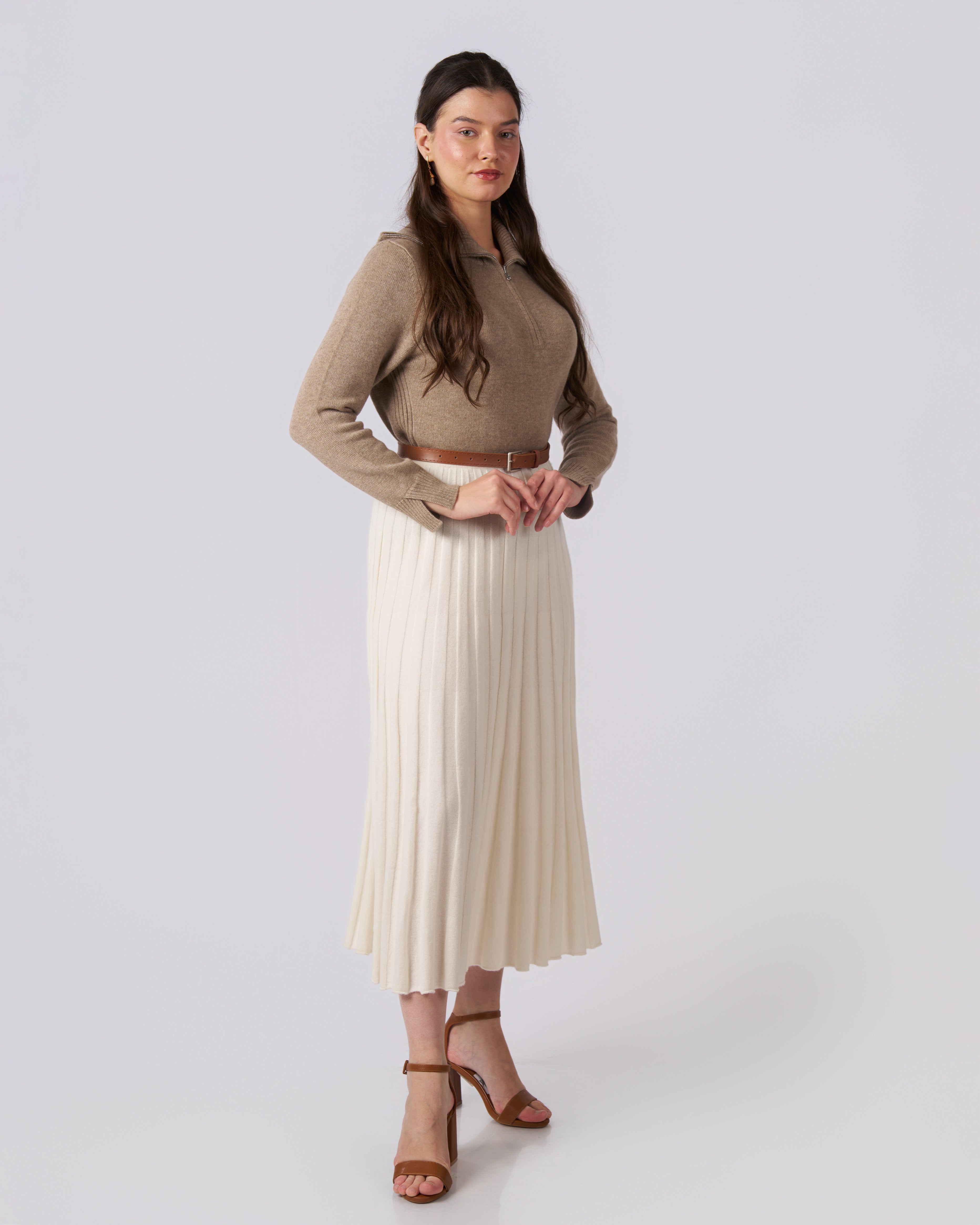 كنزة روش الكشميرية المحبوكة